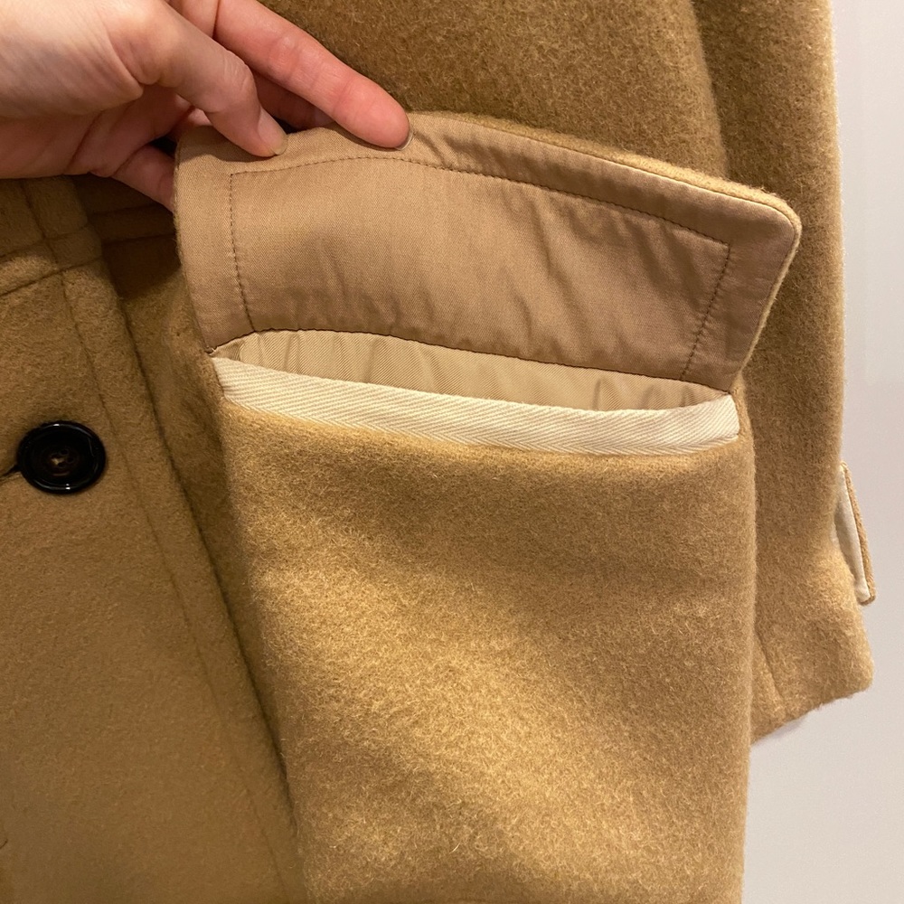 Chloe coat virgin wool mohair wool camel color Sz 42 - Picture 13 of 14